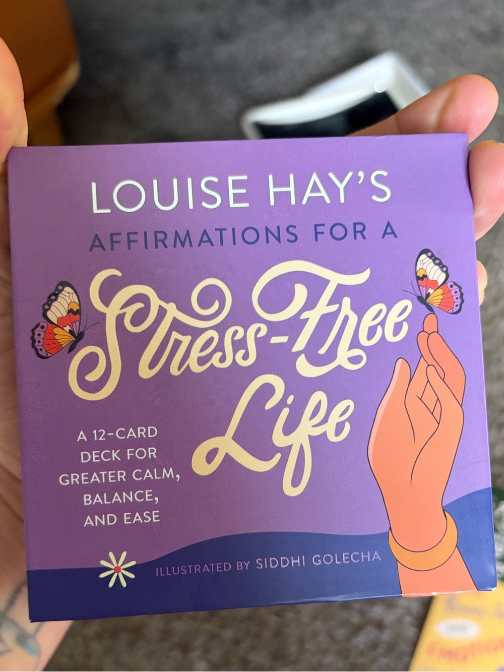 Louise Hay's Stress-Free Life Affirmation Card Deck - Purple